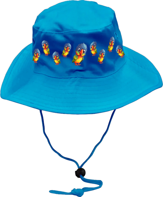 Rainbow Lorikeet Wide Brim Hat