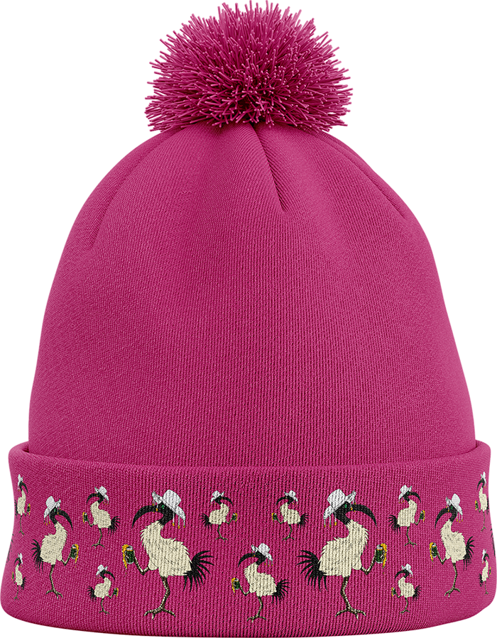 Bin Chicken Pom Pom Beanie