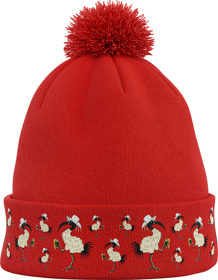 Bin Chicken Pom Pom Beanie