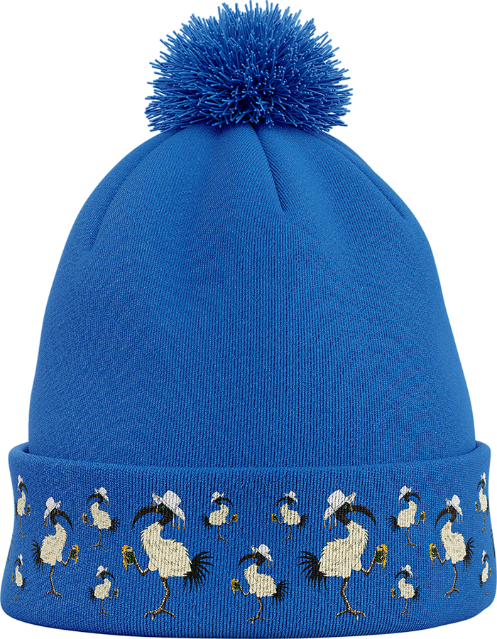 Bin Chicken Pom Pom Beanie