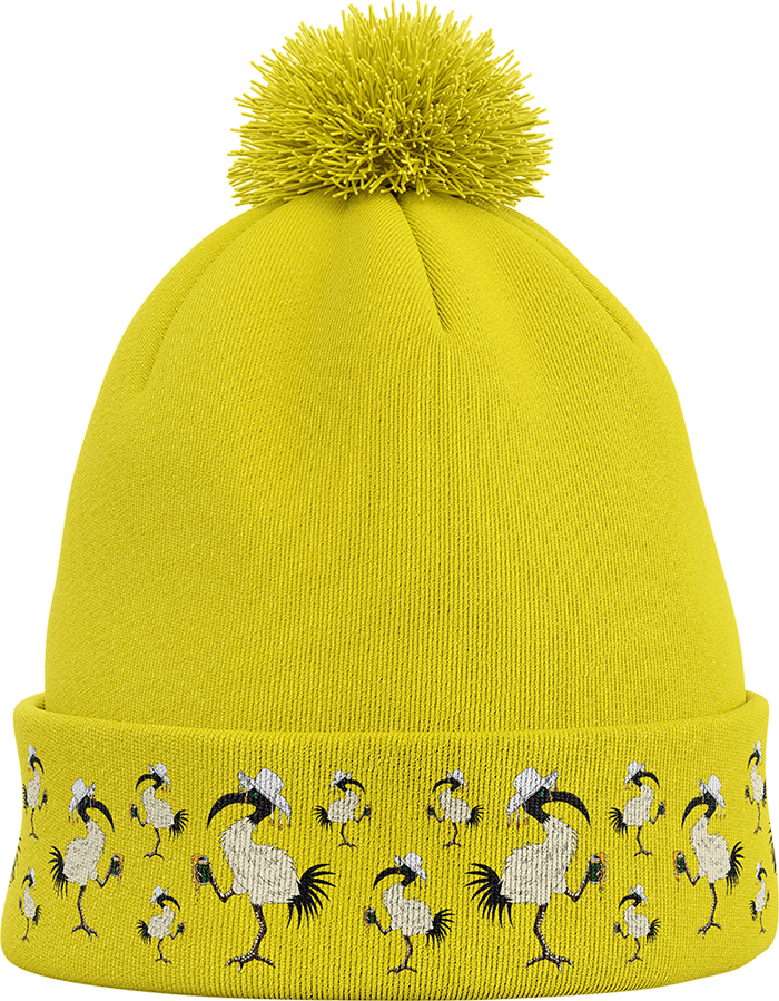 Bin Chicken Pom Pom Beanie
