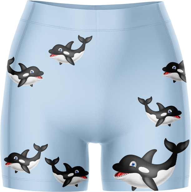 Orca Whale Ladies Gym Shorts