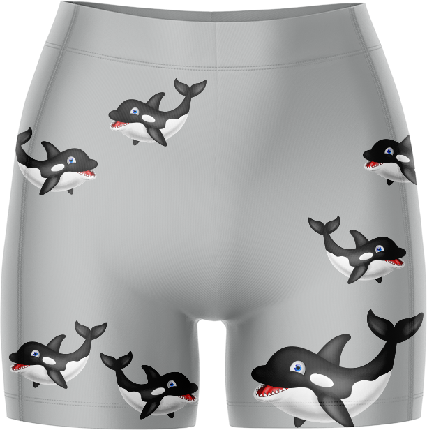 Orca Whale Ladies Gym Shorts