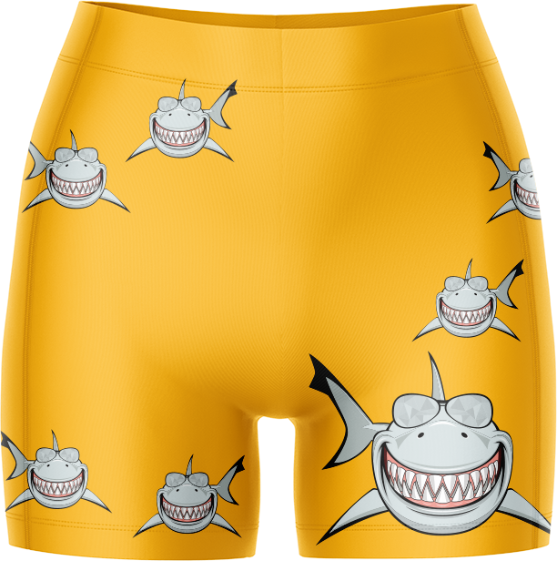 Snazzy Shark Ladies Gym Shorts