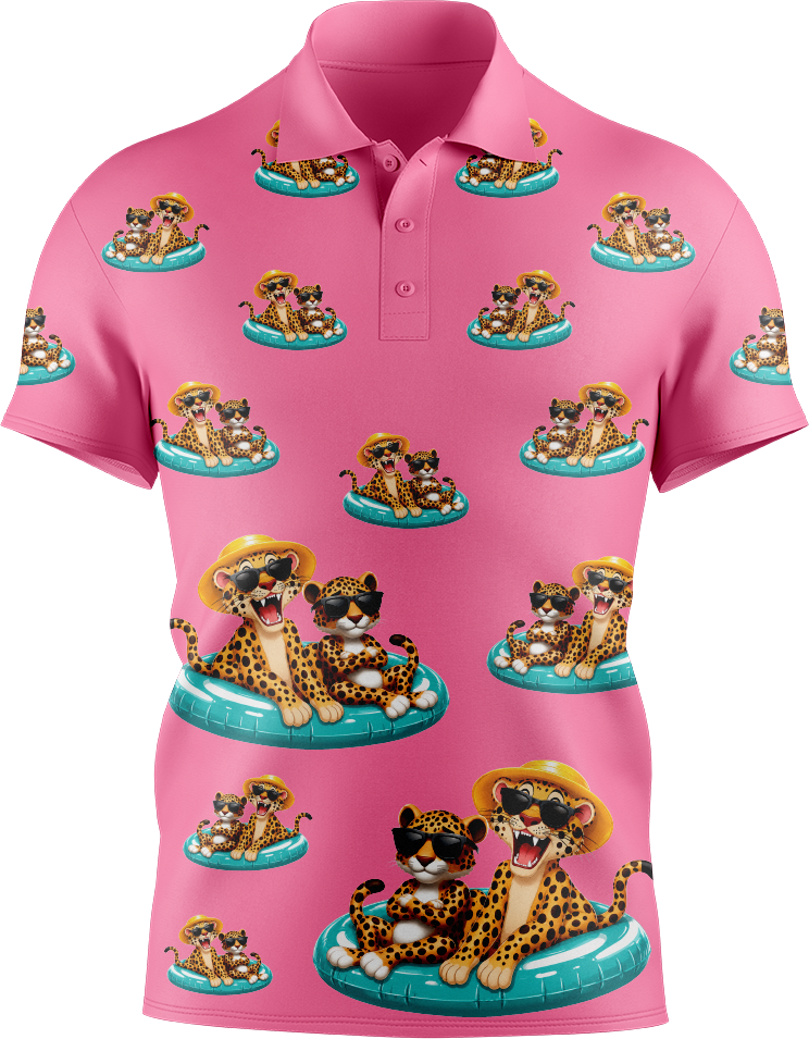 Cheetah Men's Short Sleeve Polo