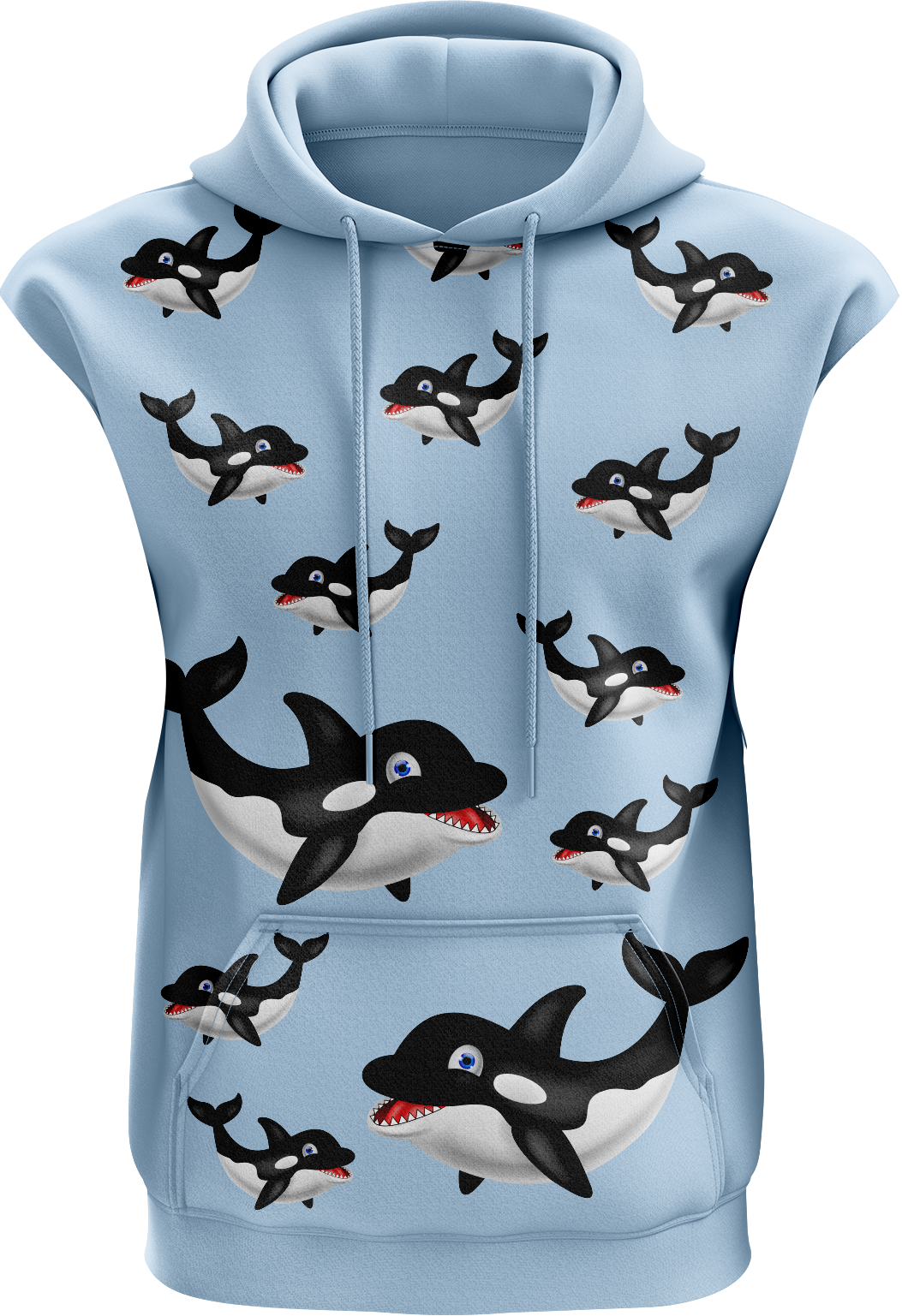 Orca Whale Sleeveless Hoodie