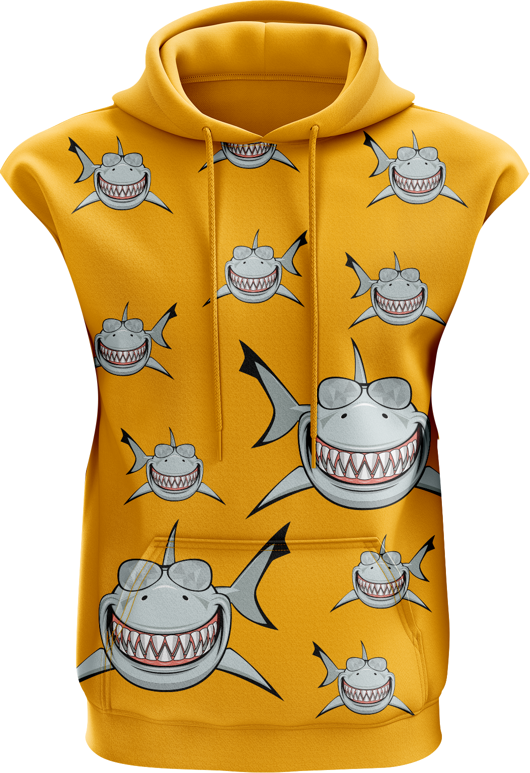 Snazzy Shark Sleeveless Hoodie