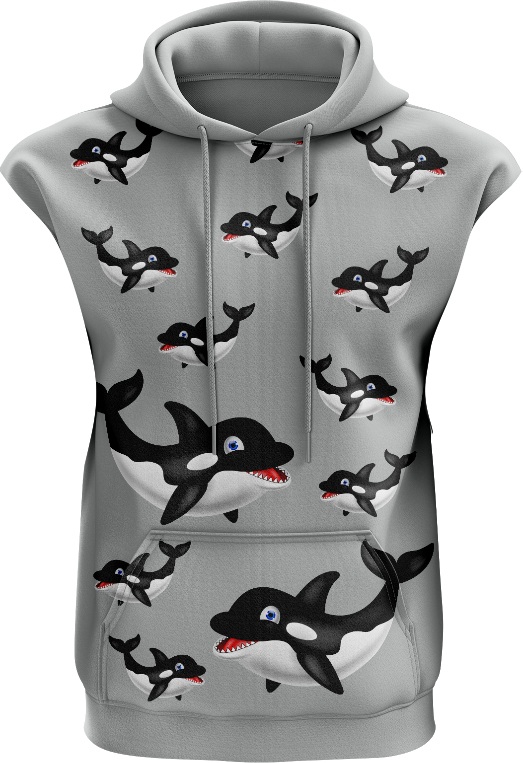 Orca Whale Sleeveless Hoodie