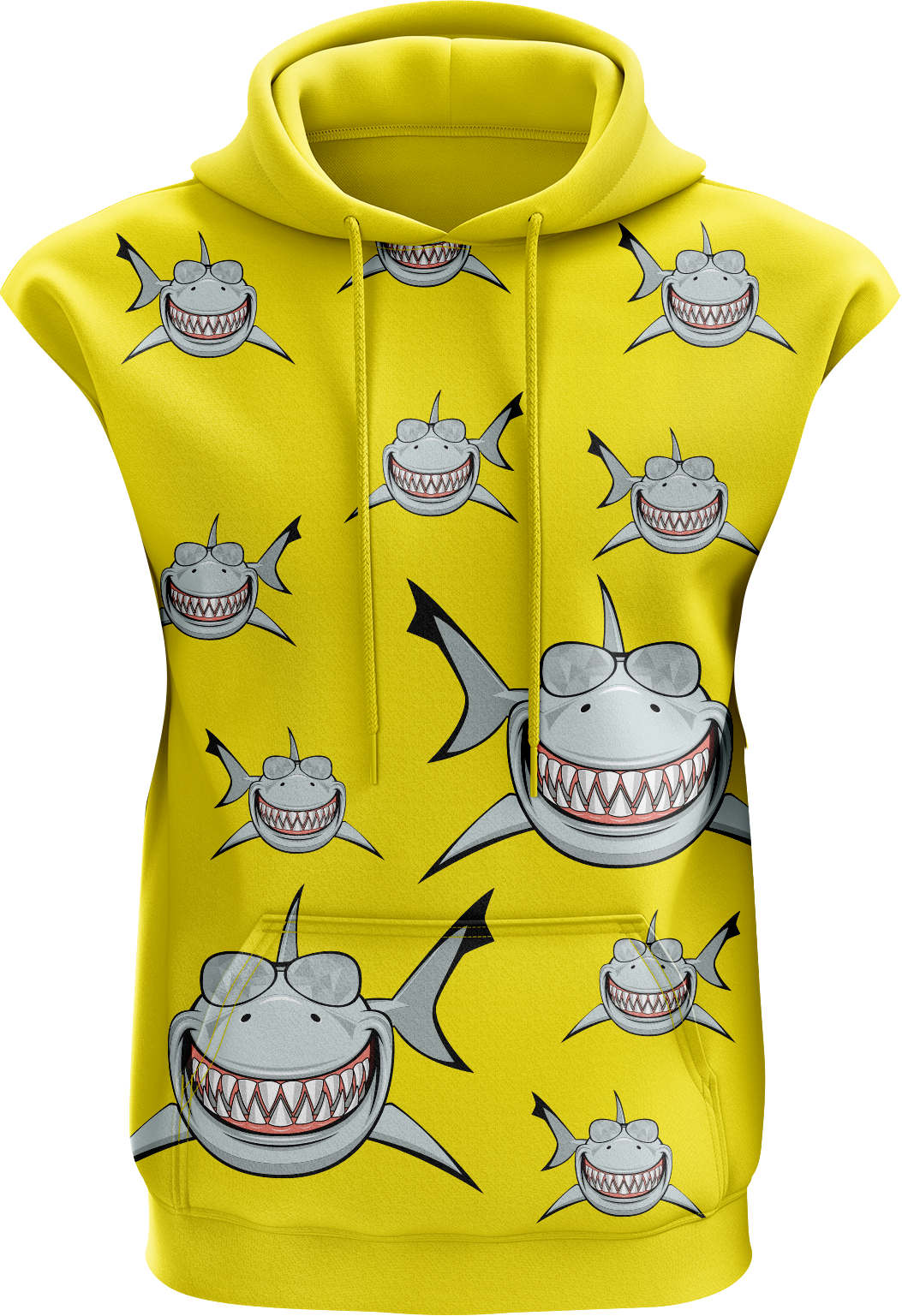 Snazzy Shark Sleeveless Hoodie