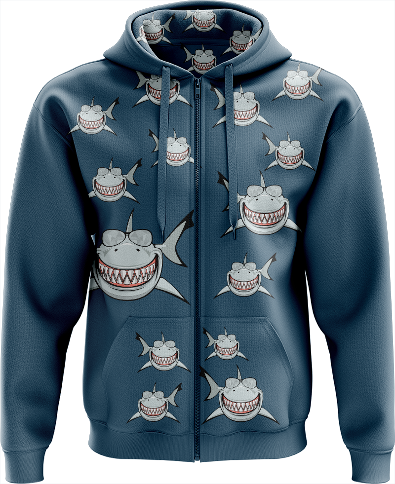 Snazzy Shark Full Zip Hoodies Jacket