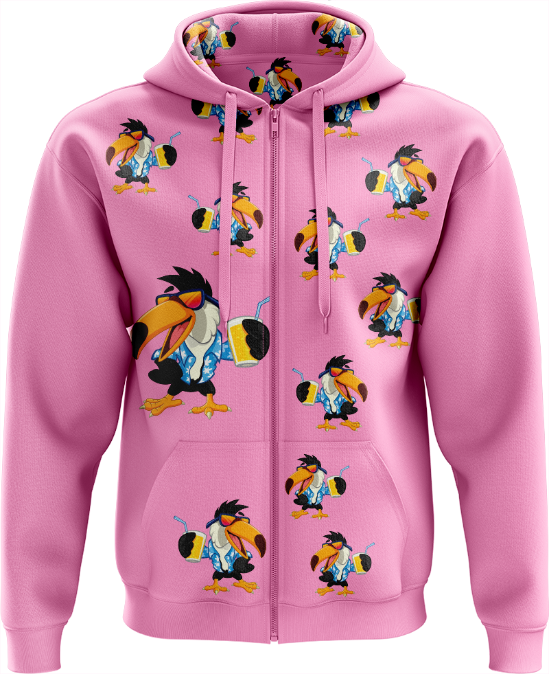 Trendy Toucan Full Zip Hoodies Jacket