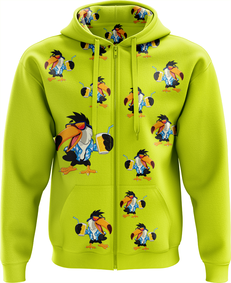 Trendy Toucan Full Zip Hoodies Jacket