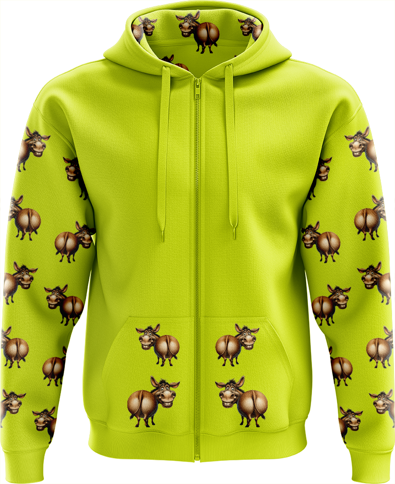 Donkey Full Zip Sleeve Printed Hoodies Jacket
