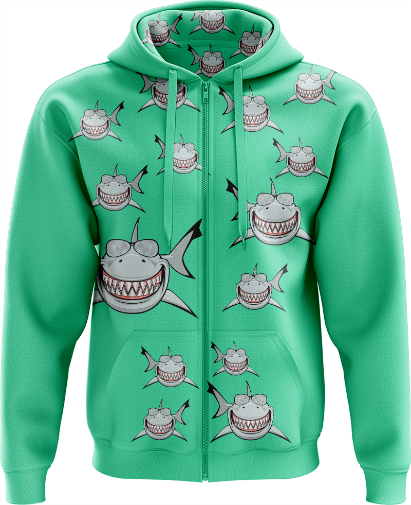 Snazzy Shark Full Zip Hoodies Jacket