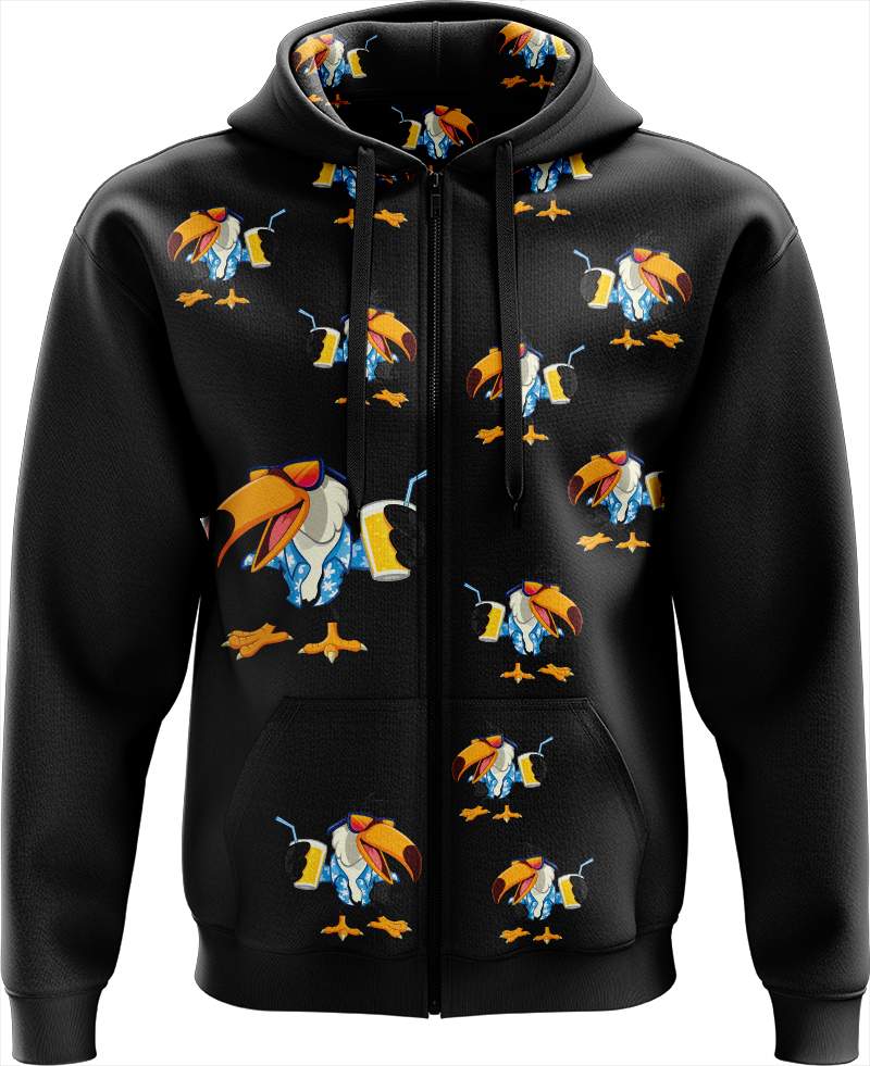 Trendy Toucan Full Zip Hoodies Jacket