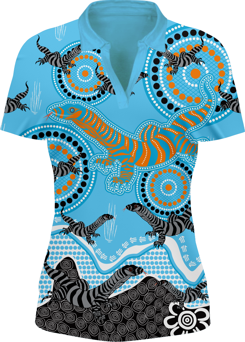 Indigenous Goanna Women's Polo