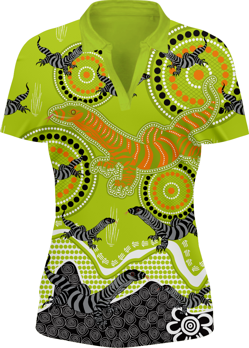 Indigenous Goanna Women's Polo