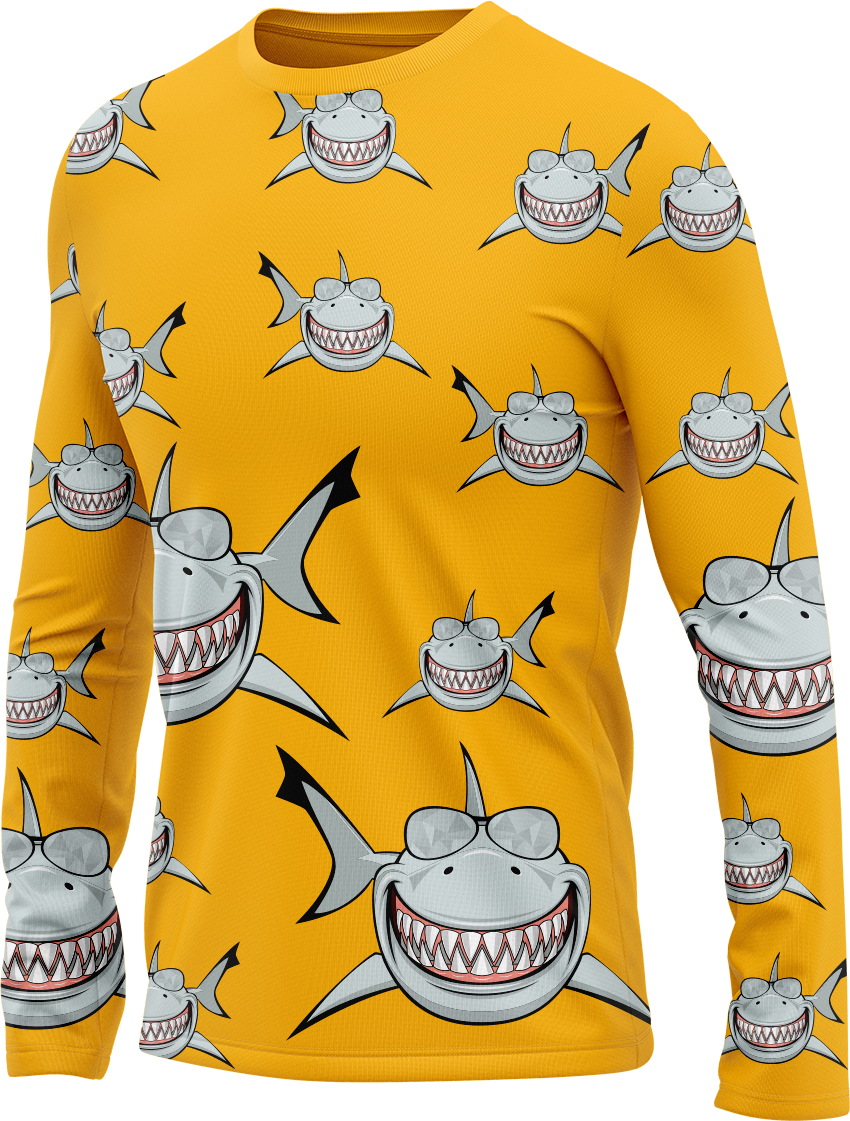 Snazzy Shark Rash Shirt Long Sleeve