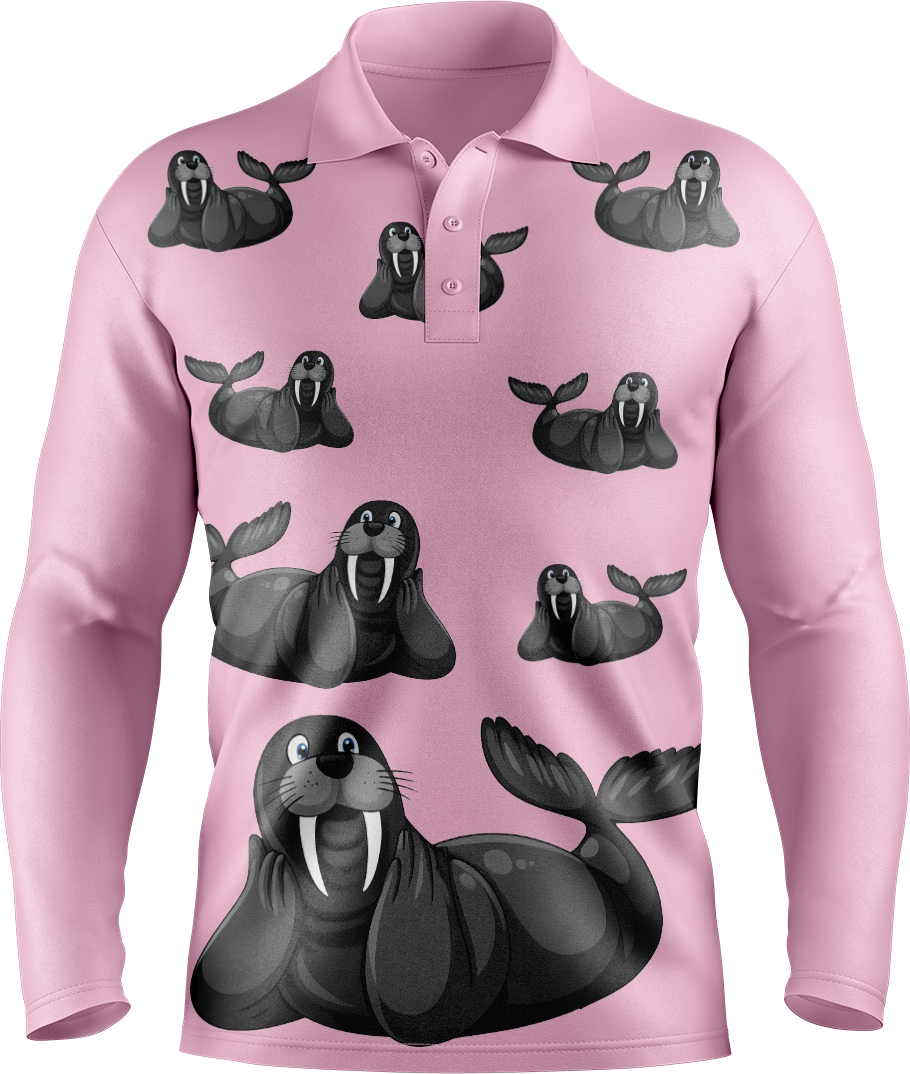 Sassy SeaLion Men's Long Sleeve Polo