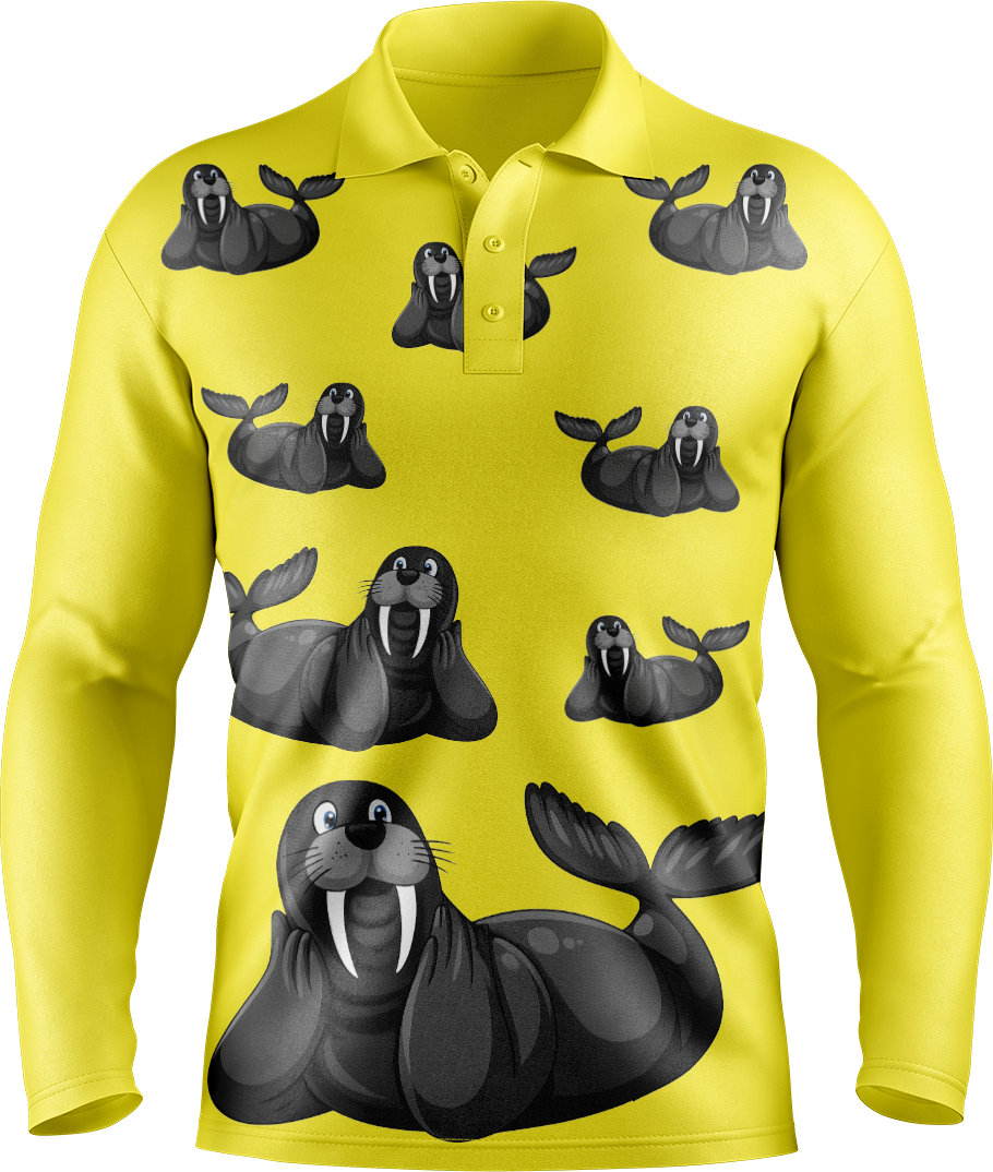 Sassy SeaLion Men's Long Sleeve Polo