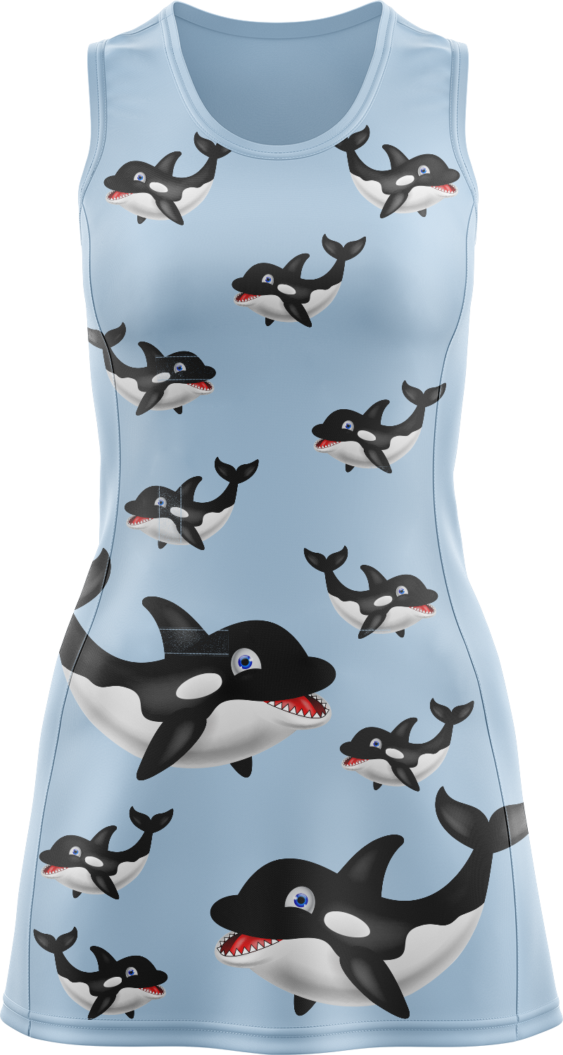 Orca Whale Ladies Mini Dress