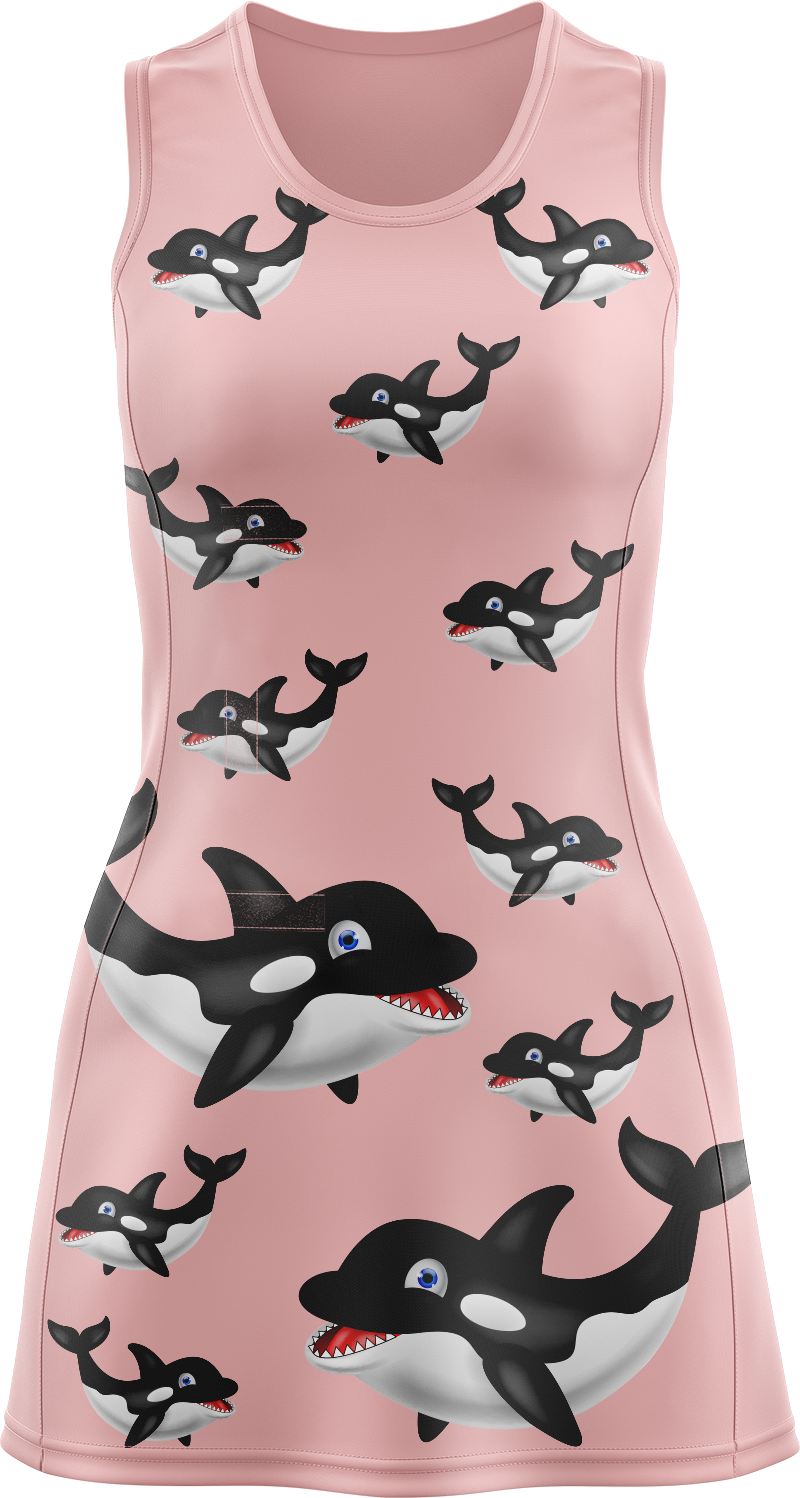 Orca Whale Ladies Mini Dress