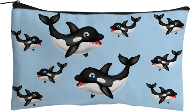 Orca Whale Jumbo Pencil Case