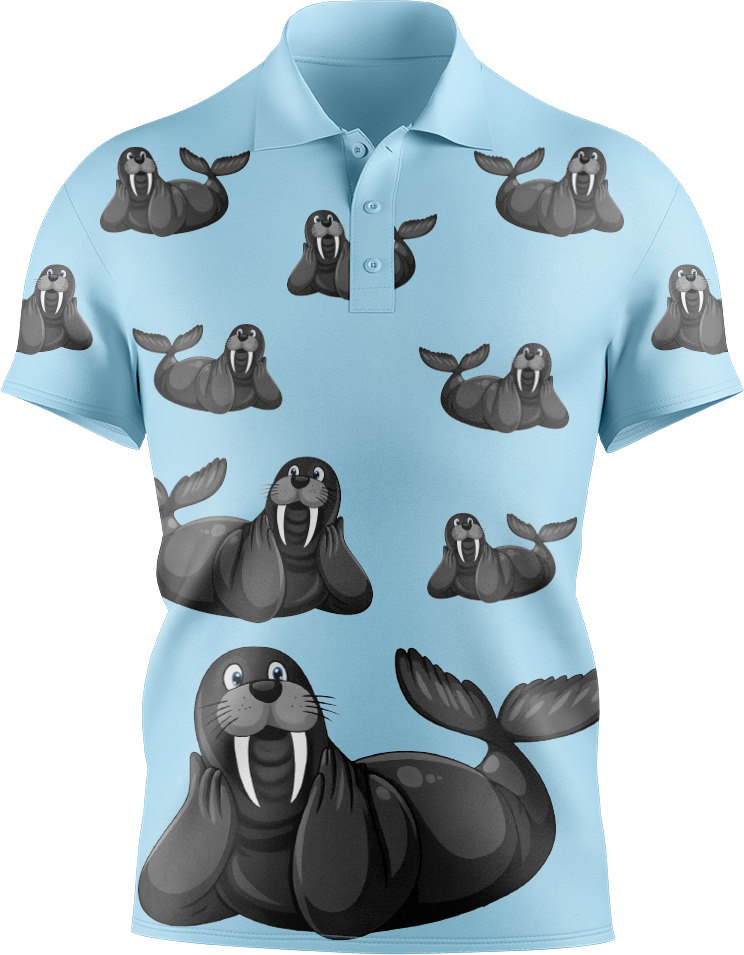 Sassy SeaLion Men's Short Sleeve Polo