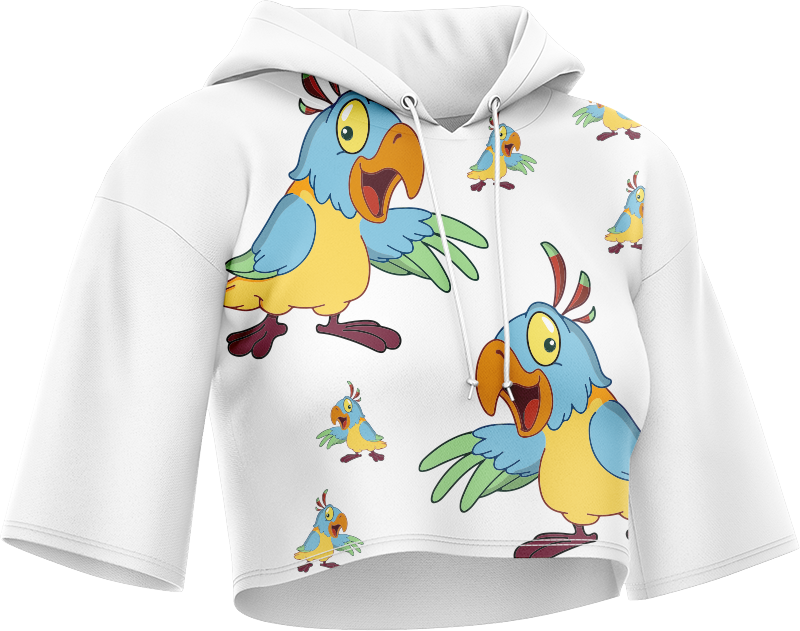 Psycho Parrot Crop hoodies