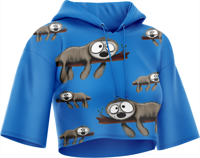 Snoozy Sloth Crop hoodies