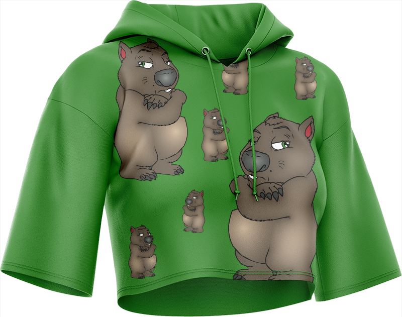Wally Wombat Crop hoodies
