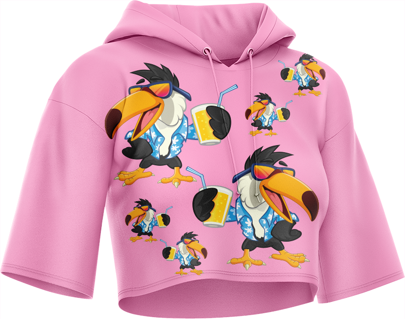 Trendy Toucan Crop hoodies