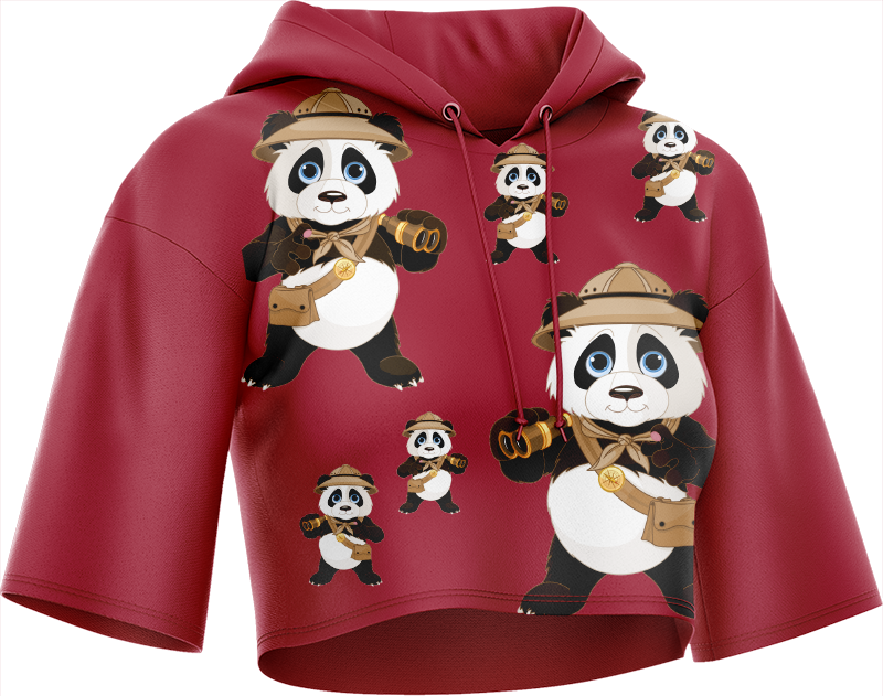 Explorer Panda Crop hoodies