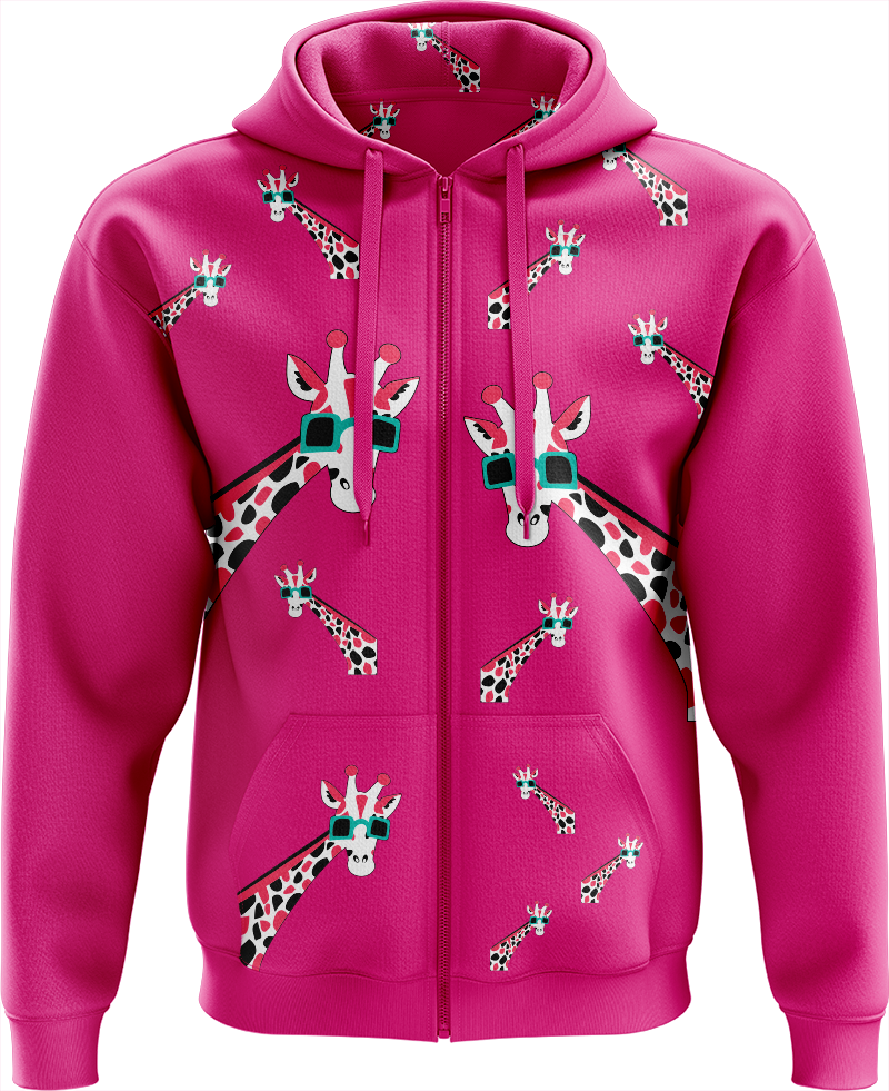 Gigi Giraffe Full Zip Hoodies Jacket