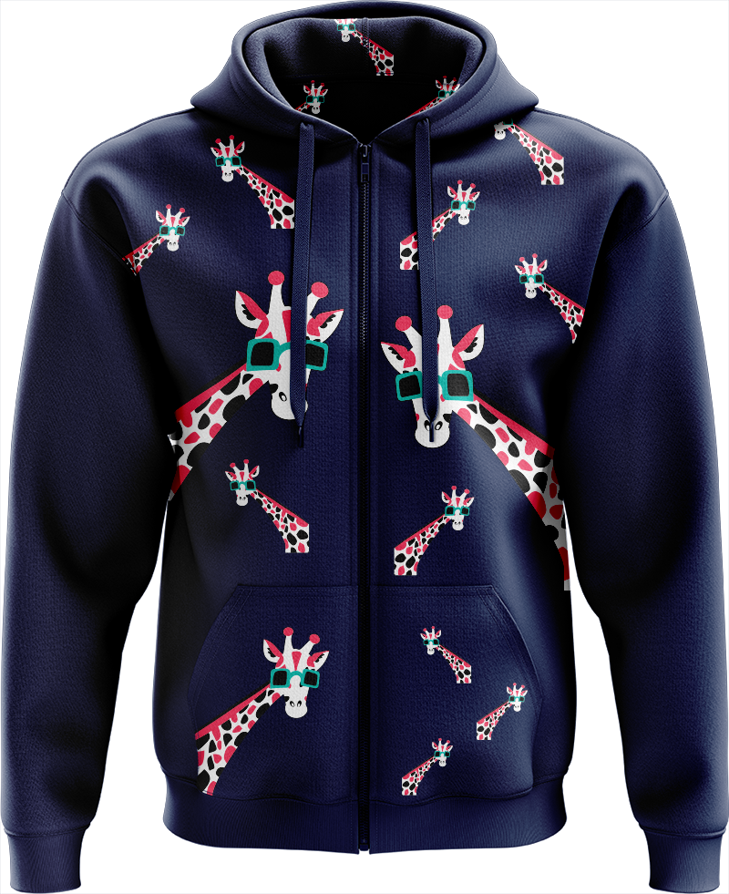 Gigi Giraffe Full Zip Hoodies Jacket
