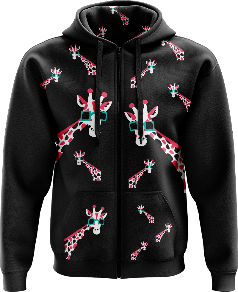 Gigi Giraffe Full Zip Hoodies Jacket