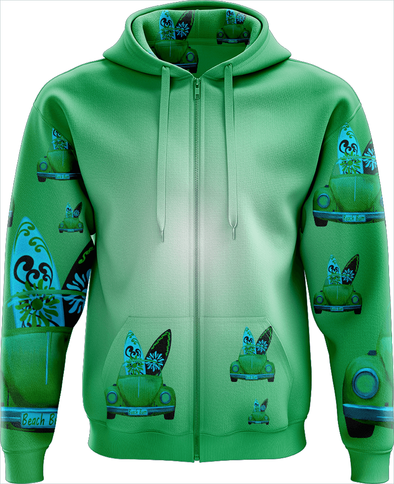 Beach Bum Full Zip Hoodies Jacket - fungear.com.au
