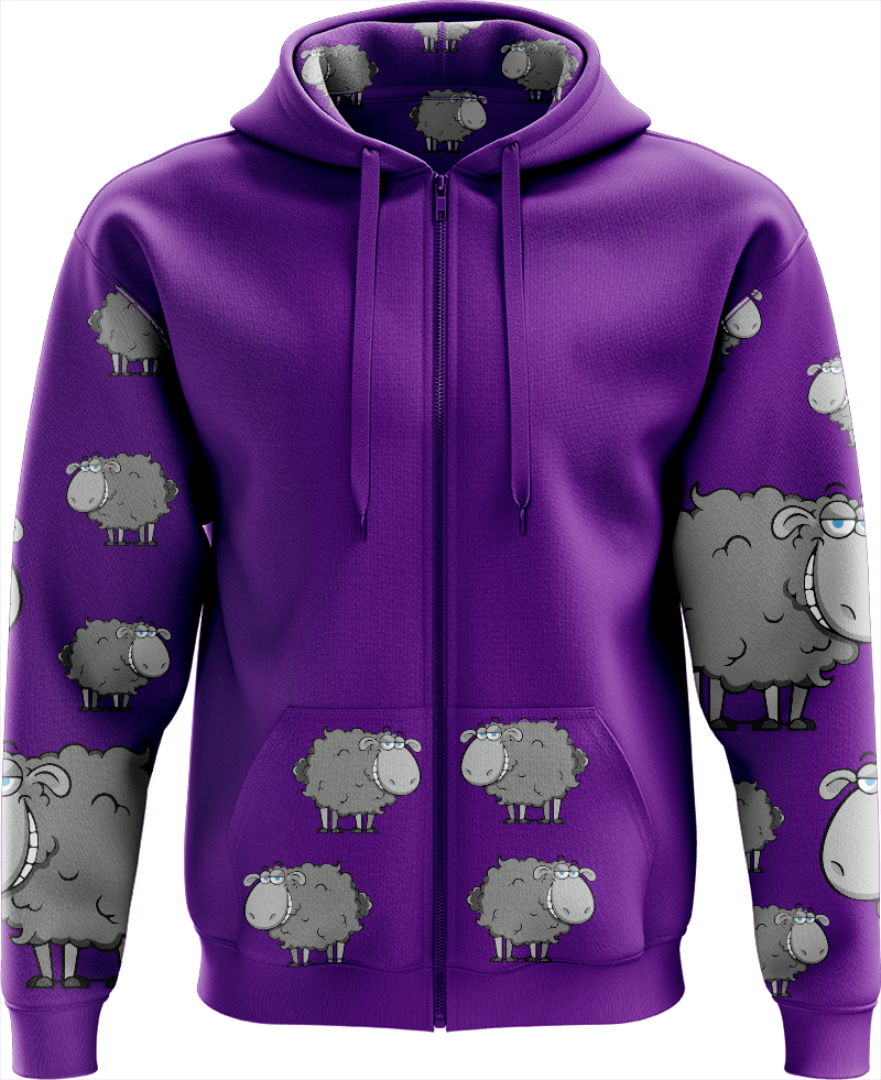 Black Sheep Full Zip Hoodies Jacket - fungear.com.au
