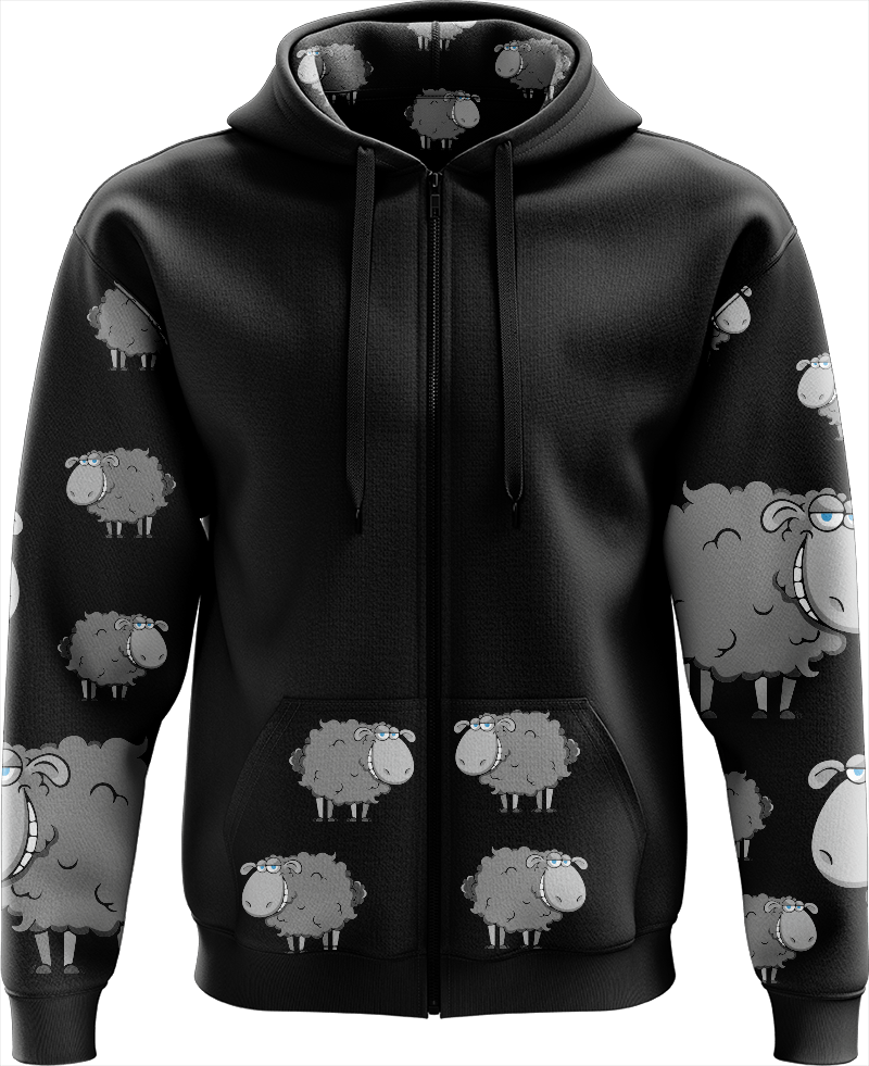 Black Sheep Full Zip Hoodies Jacket - fungear.com.au