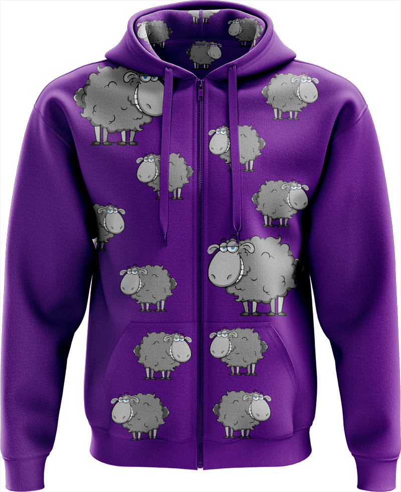 Black Sheep Full Zip Hoodies Jacket - fungear.com.au