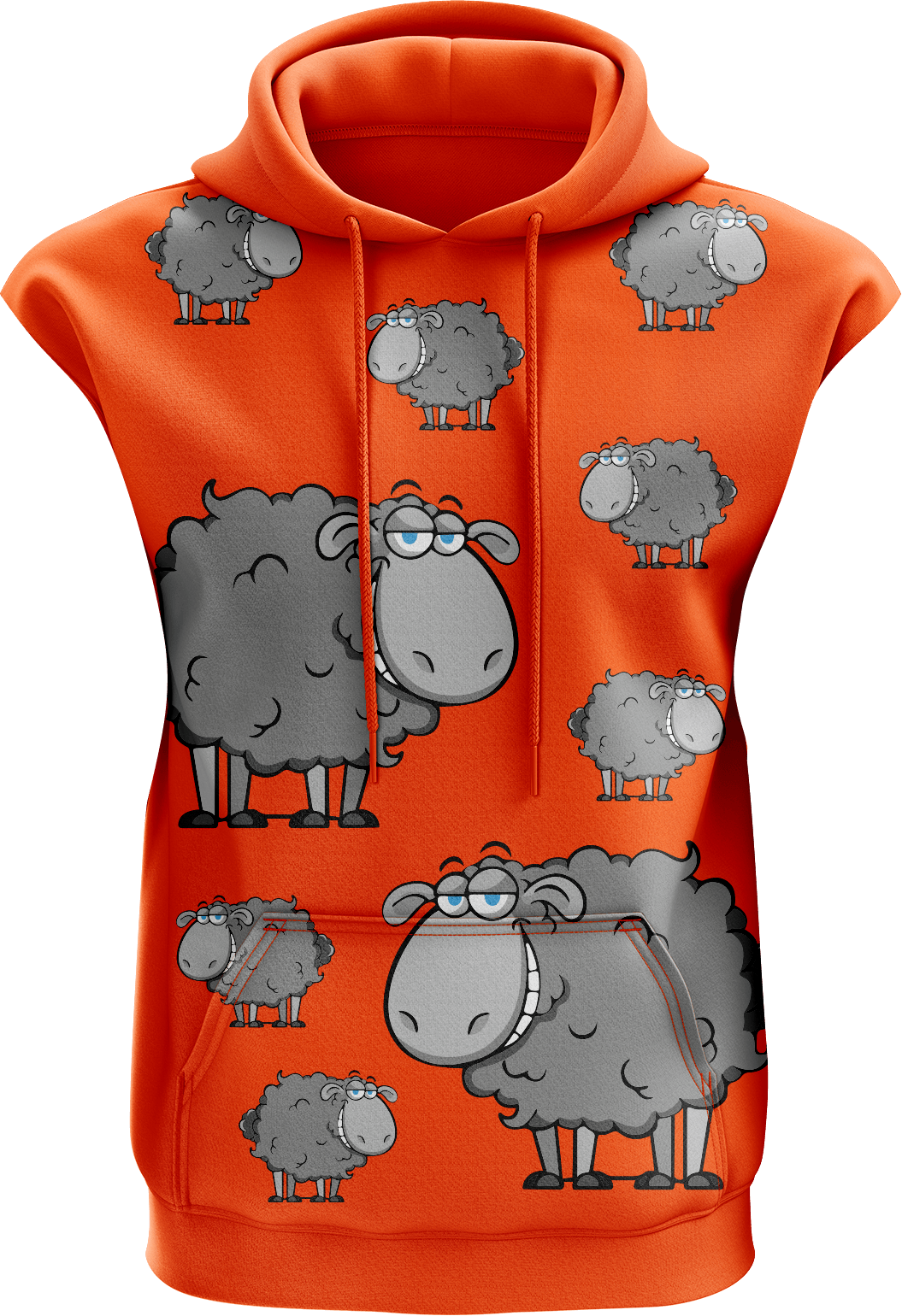 Black Sheep Sleeveless Hoodie - fungear.com.au