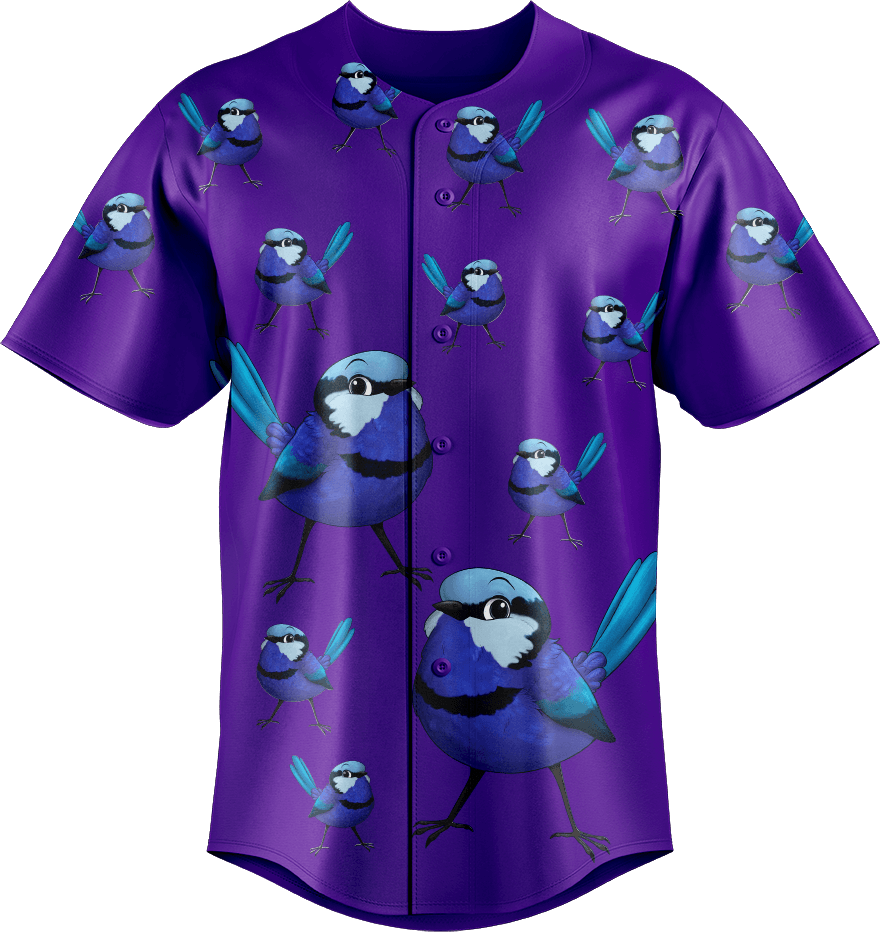 Blue Wren Baseball Jerseys - fungear.com.au