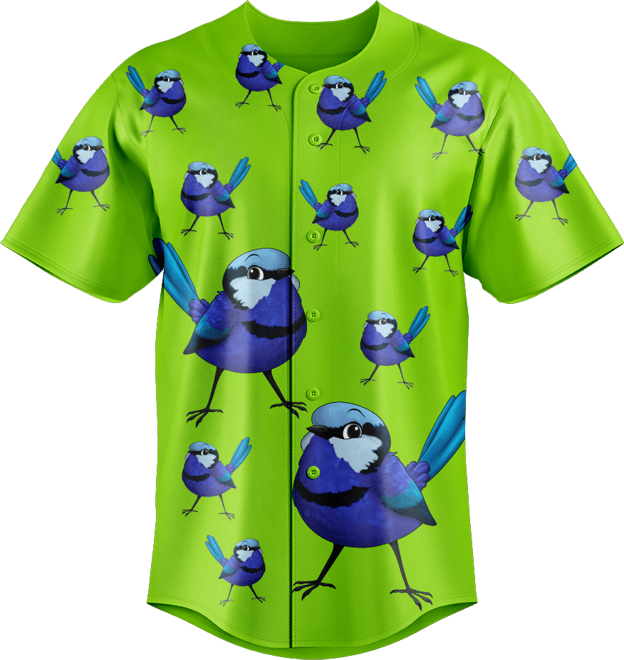 Blue Wren Baseball Jerseys - fungear.com.au