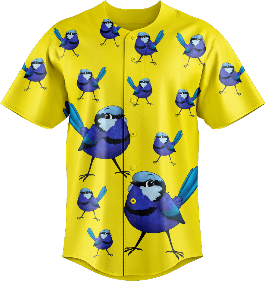 Blue Wren Baseball Jerseys - fungear.com.au