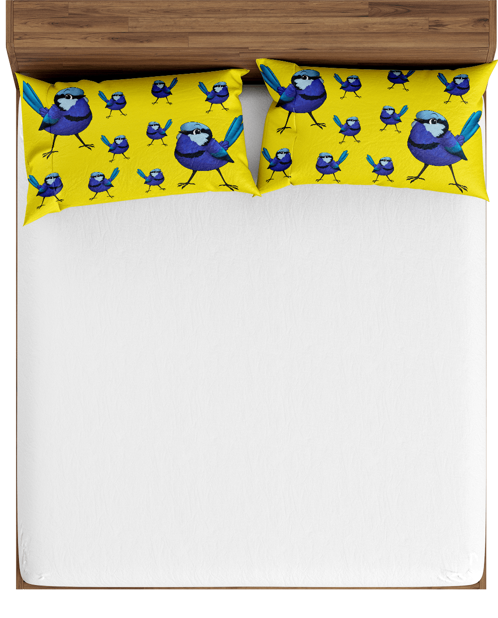 Blue Wren Bed Pillows - fungear.com.au