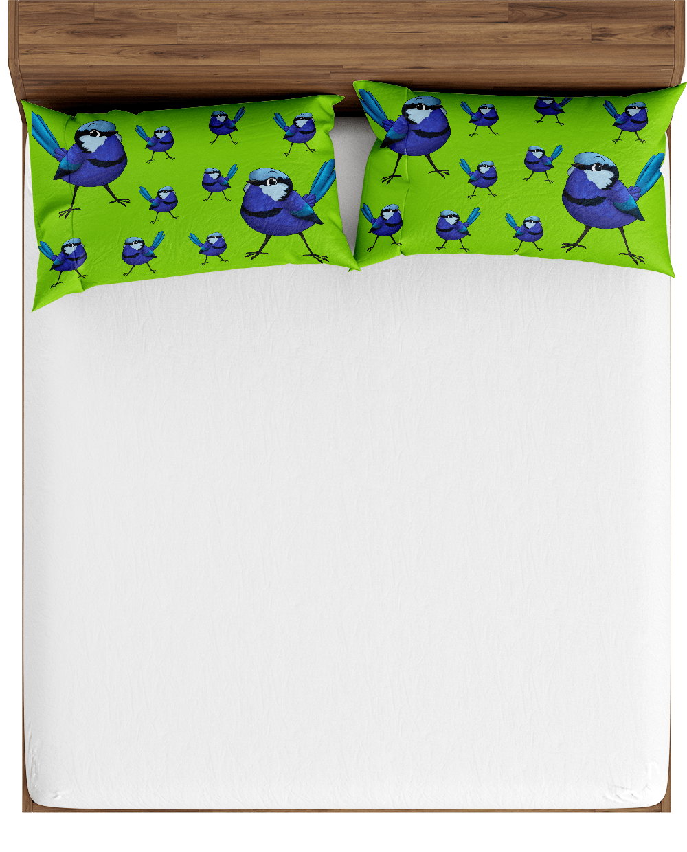 Blue Wren Bed Pillows
