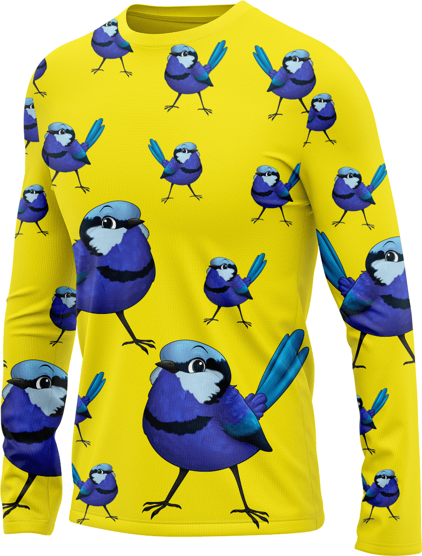Blue Wren Rash Shirt Long Sleeve - fungear.com.au