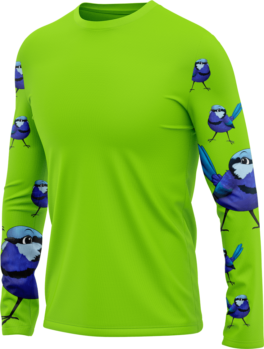 Blue Wren Rash Shirt Long Sleeve - fungear.com.au