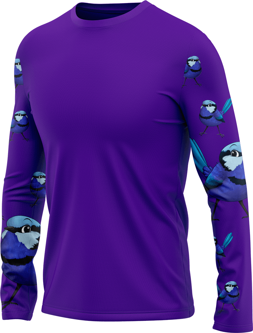 Blue Wren Rash Shirt Long Sleeve - fungear.com.au