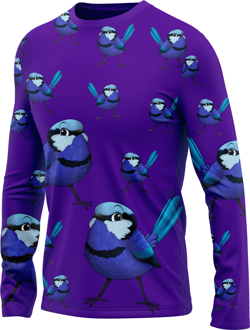 Blue Wren Rash Shirt Long Sleeve - fungear.com.au